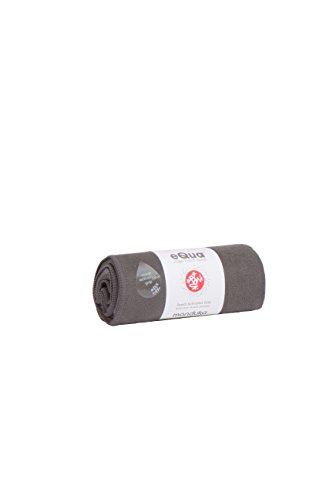 Manduka Equa Quick Drying Absorbent Micro Fiber Non-Slip Yoga Hand Towel, 16 In, Dark Gray #TOP3