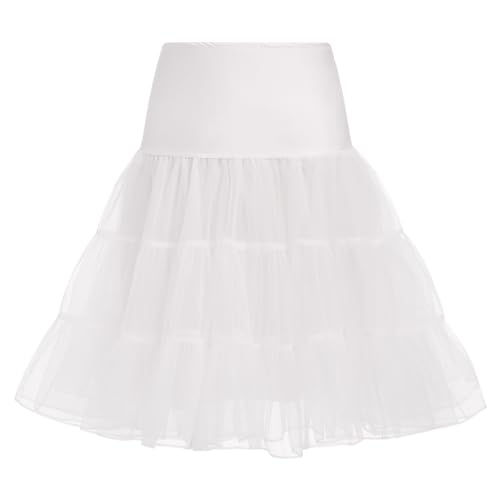 Women's 50s Vintage Rockabilly Petticoat Crinoline Tutu Underskirt Half Slip Vintage 1950s Underskirt Puffy Tulle Petticoat2