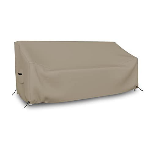 Covers & all Outdoor Loveseat Sofa Cover, 12 Oz Waterproof UV & Weather Resistant Patio Furniture Bench Cover Outdoor Use with Air Vent & Drawstrings (93