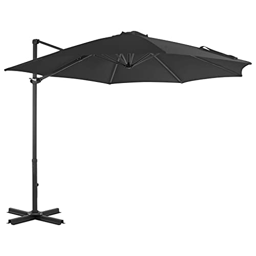 Parasol de aluminio antracita CLSDRZC de 300 cm con diseño arquitectónico