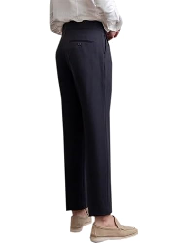 SANGTREE Men's Classic Naples Italian Style Cropped Business Dress Pants2