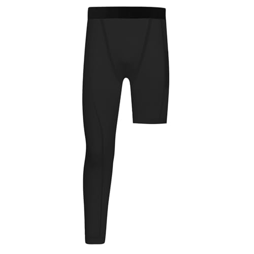 Valcatch Boys' Compression Pants Youths One Leg Basketball Tights Athletic Leggings with Pockets Sports Gym Capris Base Layer2