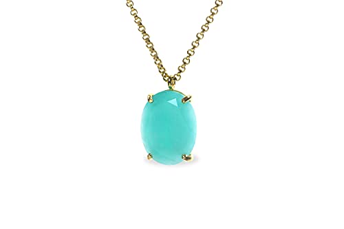 Collier d'Amazonite avec boîte cadeau, le bijou idéal pour femme