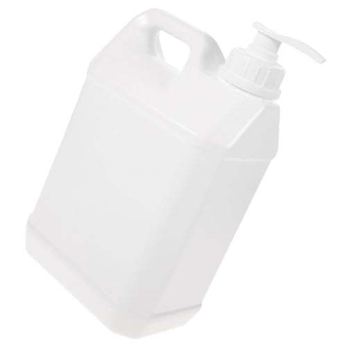 WRITWAA Botella Dispensadora de Plástico Blanco con Diseño de Bomba para Líquidos, Capacidad 3l, Uso Versátil en Baño y Hogar, Estilo Elegante y Funcional