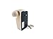 GPO 746 Wall-Mounted Push-Button Retro landline Phone - Curly Cord, Authentic Bell Ring - Ivory