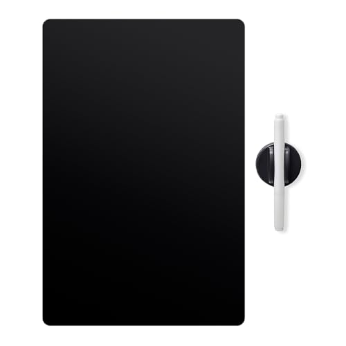 balvi Magnettafel für Kühlschrank Noir Schwarz Farbe Magnetisch Mit Stift und Radierer Pp Plastik 42