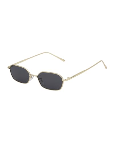 Image of Carlton London Gold Toned with UV Protected Lens Rectangle Sunglass