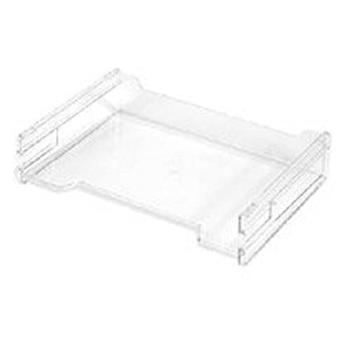 Herlitz 3er Set - Herlitz 1610393 Ablagekorb A4 quer, transparent und stapelbar