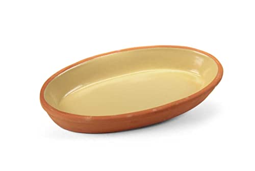 Gicos Ciotola ovale in terracotta da forno e microonde 23 * 13 * 4 cm cucina ragu' APO-839276