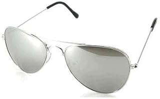 SILVER MIRRORED LENS Unisex Metal Frame Mens Pilot Sunglasses UV400 Protection RETRO Bogoo