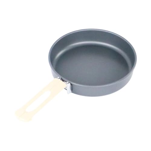 Camping Frying Pan Non Stick Skillet Multifunctional Portable Heat Resistant Folding Handle Flat Griddle Pan for RV Barbecue