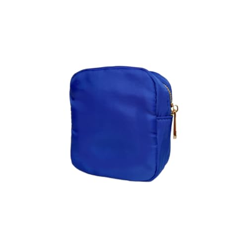 Blue Bird Nylon Makeup Bags for Women Girls Travel Toiletry Pouch Cosmetic Bag Makeup Organizer (Royal Blue, Mini)