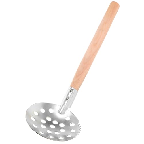 Yardwe Ice Fishing Scoops Ice Fishing Skimmer with Wooden Handle Ice Scooper Skimmer Ladle for Scooping Out Ice While Ice Fishing
