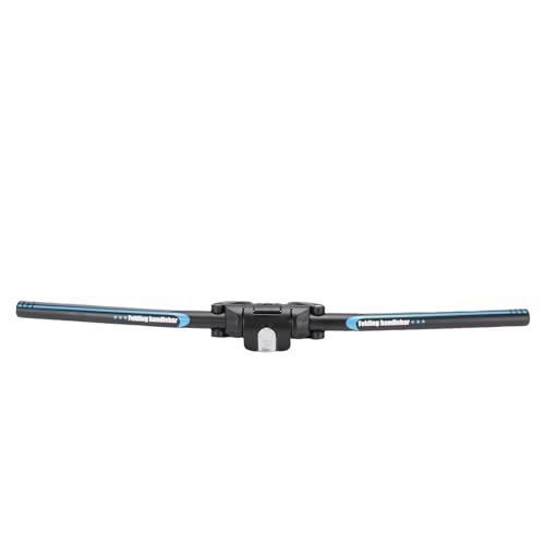 BSTiltion Manillar plegable de alta dureza, funda de almacenamiento de flechas de repuesto para bicicletas de montaña y bicicletas plegables, aleación de aluminio, vástago de 25.4 y 31.8 (negro y azul