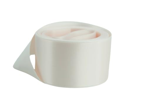 Image of Ribbon Bazaar Double Faced Satin - Premium Gloss Finish - 100% Polyester Ribbon for Gift Wrapping, Crafts, Scrapbooking, Hair Bow, Decorating & More - 7 /8 inch Sideshow Rose 50yd Spool