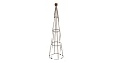 ELEO Rankobelisk Enna rostoptik - 160x34 cm Rankhilfe kegelförmig rund aus Metall für den Garten - Pflanzenstütze rost Edelrost dekorativ und praktisch für Pflanzen draußen - auch als Weihnachtsdeko