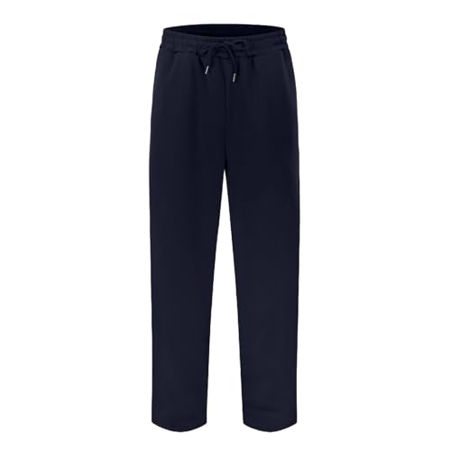 Baggy Sweatpants For Men Fleece Straight Leg Comfy Casual Elastic Waist Drawstring Wide Leg Sweatpant With Pockets2