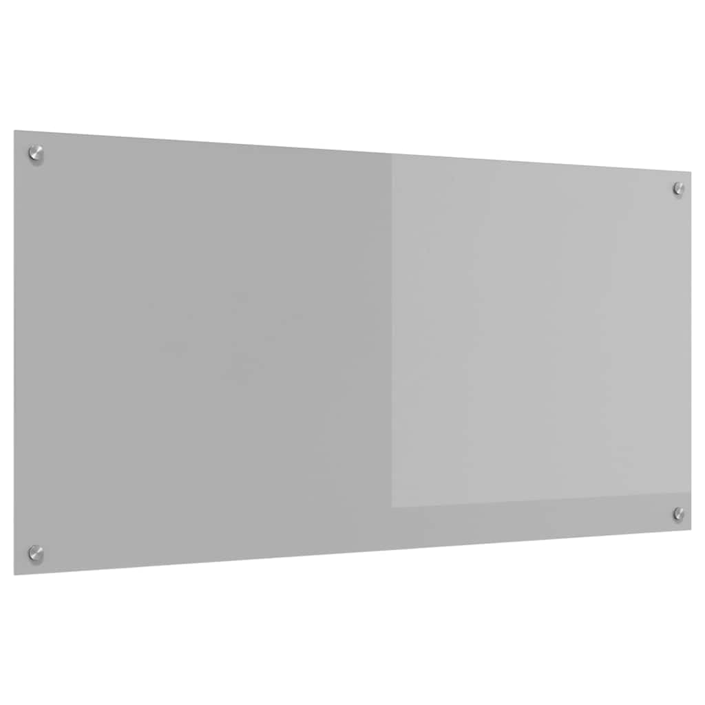 Salpicadero de Cocina Gris Claro 120 x 60 cm Vidrio Templado Protector contra Salpicaduras Protección Herramientas Accesorios Ideal para la protección de Las Paredes de la Cocina