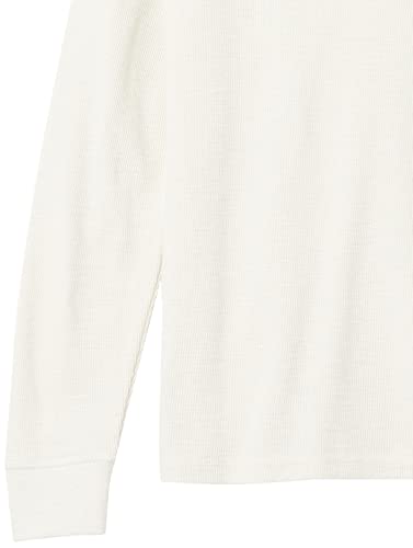 Goodthreads Men's Long-Sleeve Slub Thermal Henley, Ivory, Large #TOP4