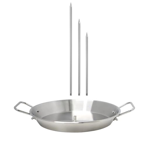 Snorvixre Soporte profesional para pinchos para barbacoa, acero inoxidable, diseño vertical, 3 puntas, cocina múltiple eficiente, juego de barbacoa multifuncional
