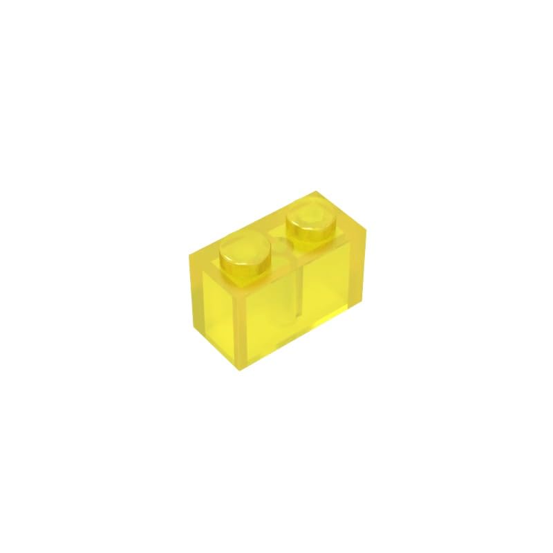 3004 Basic Bricks Brick 1x2 50 Pieces GDS-532 Compatible with Lego Building Blocks Color:Trans Yellow — image 1