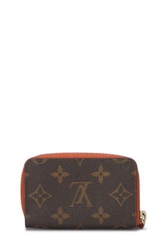 Pre-Loved Orange Monogram Canvas Zippy Multi Cartes, Orange3