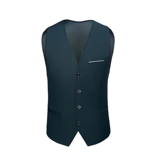 Hndudnff Men's Four Seasons Solid Color Business Casual Suit Vest Groom Wedding Party Vest3