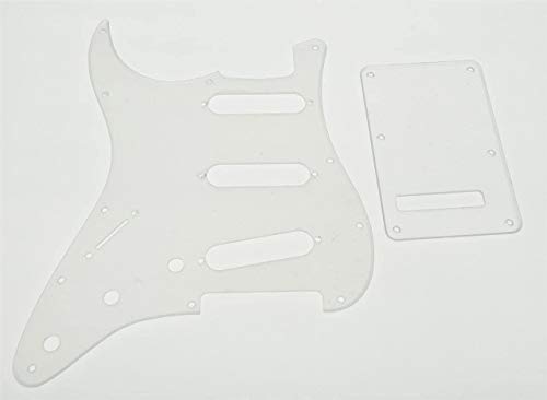 Dopro 11 Hole Strat SSS Pickguard ST Back Plate Trem Cover for USA/Mexican FD Strat Clear Transparent - Image 2