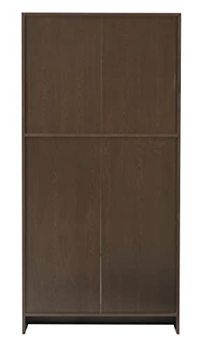 Image of DeckUp Muvo 5-Shelf Engineered Wood Book Shelf and Display Unit (Dark Wenge, Matte Finish)