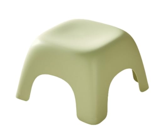Arfobug浴室小さなスツールプラスチックベンチ子供用スツール家庭用足滑り止め肥厚ゴムスツールベビーロースツールバススクエアスツール (グリーン,m)