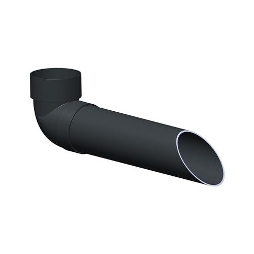 4Home&Garden | Einzelteile Dachrinnensystem RG 95 Typ 275 Fallrohr DN 60 | Kunststoff PVC Anthrazit | Verbinder Stutzen Rinnenhalter (Wasserspeier)