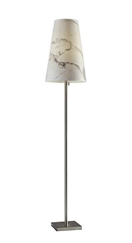 Adesso Home 1550-22 Transitional One Light Table Lamp from Ava Collection in Pwt, Nckl, B/S, Slvr. Finish, 13.00 inches, Brushed Steel
