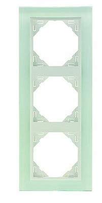 Cadre triple Logus cristal glace Efapel Logus 90 pour interrupteur et prise