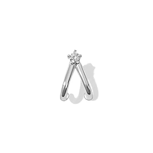 Boucles d'oreilles en argent 925 avec zircon brillant percage