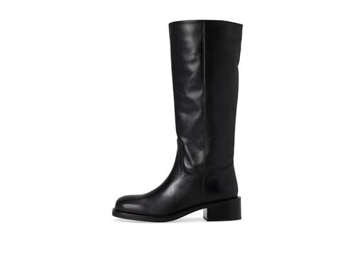 Steve Madden Women's Riggs Knee High Boot, Black Leather, 7.5