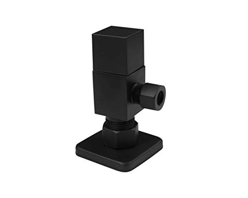 Up To 50% OFF Westbrass D105QS-62 Square 1/4-Turn Angle Stop 1/2 Copper x 3/8 comp, Matte Black