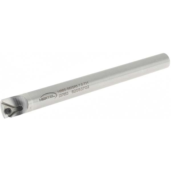 Hertel Indexable Boring Bar, HBBS-S625R5-7.0-731, 0.731" Min Bore, 5" Max Depth, Right Hand, 7" OAL, 5/8" Shank Diameter, Steel, Through Coolant