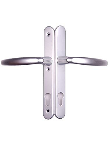 Poignée de porte en PVC 200 mm Fixation à vis 3 trous – Argent mat