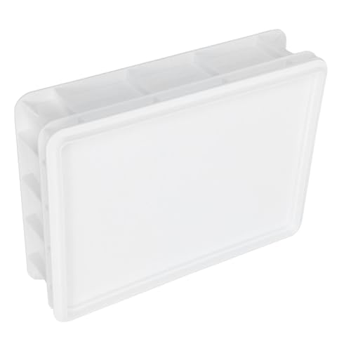 DECHOUS Stackable Pizza Dough Proofing Box Plastic Container for Efficient Food Storage for Home and Commercial Use with Lid Space Saving Design