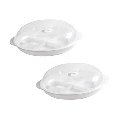 Alipis 2Pcs Egg Poacher Cookware Multi Purpose Microwave Egg Maker Material Easy to Steamed Egg Cooker for Quick Breakfast