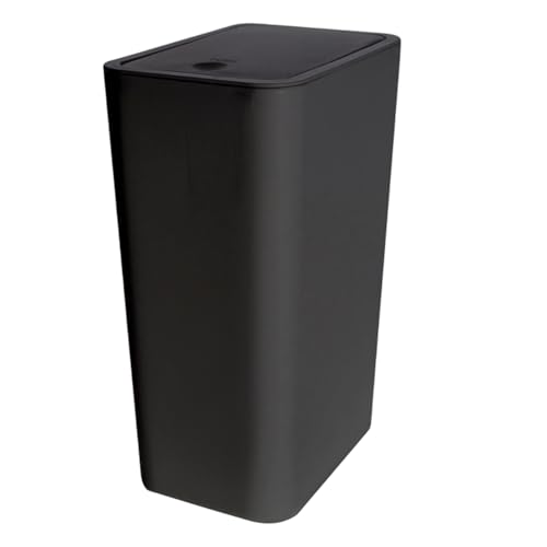 Corbeille à déchets 6x9x13 avec couvercle à pression automatique pour WC et chambre