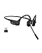 Produktbild SHOKZ OpenComm 2UCMit USB-A - Bluetooth Kabellos Knochenschall PC Headset mit Noise-Canceling Boom Mic und Dongle, Perfekt für Home-Office, Remote-Arbeiten, Geschäftstreffen, mit Lesezeichen, Black