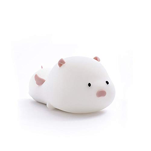 Preisvergleich Produktbild Engel Schwein Nachtlicht Für Kinder, Wiederaufladbare Led Babylights, Weiche Silikon Spielzeug Dekorative Lampe Geeignet Für Schlafzimmer, Geburtstag, Wohnzimmer, Weihnachten