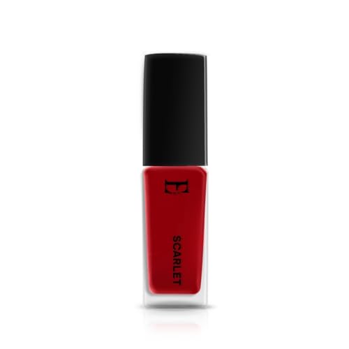 Image of SCARLET Vegan Nail Polish Red Color | Long Lasting Chip Resistant Formula | Quick Dry Glossy Finish | Non Toxic & Cruelty Free Nail Paint for Women | 10 ml