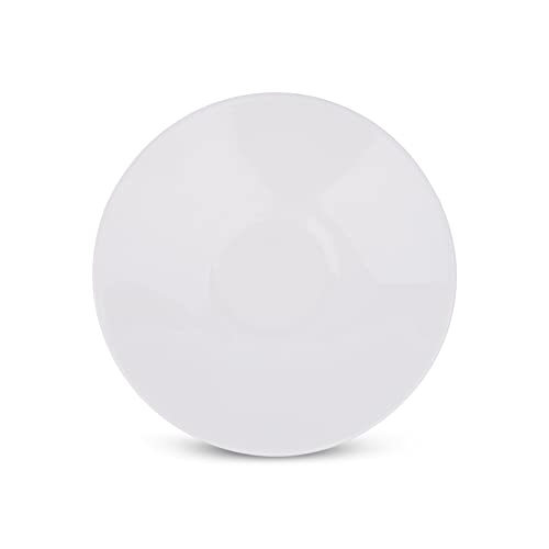 Image of Dandy Lines Cup and Saucer Set, FACE All White, Luxury Tea Cups with Saucer, Ceramic, Pack of 12, Microwave & Dishwasher Safe, Great for Hosting & Gifting