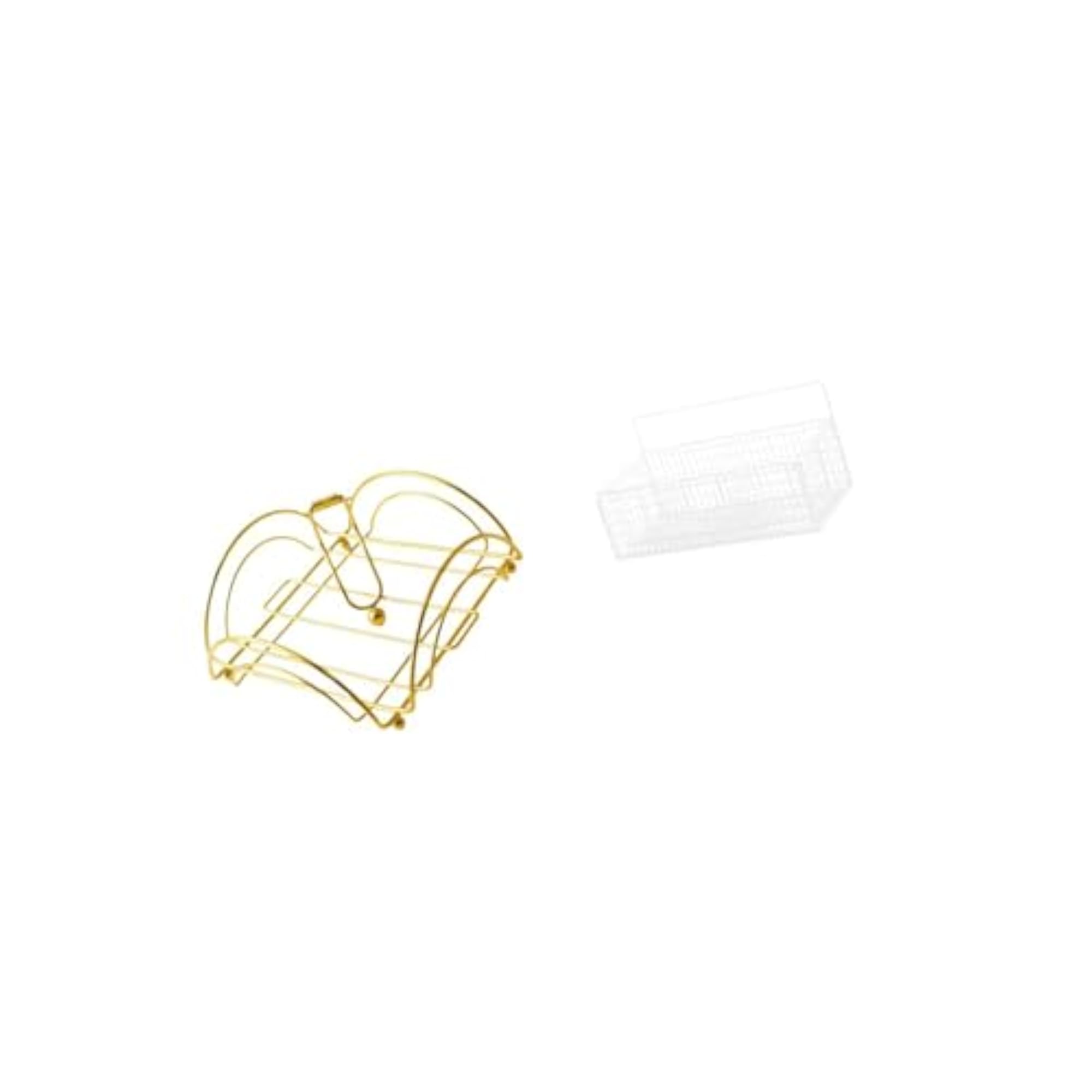 Weighted Arm Napkin Dispenser with Wire Storage Basket