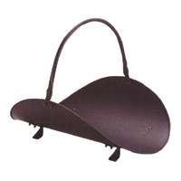HOMEBASIX B19000BK-T3L Wood Basket for Holding Logs, 19-Inch, Black Finish