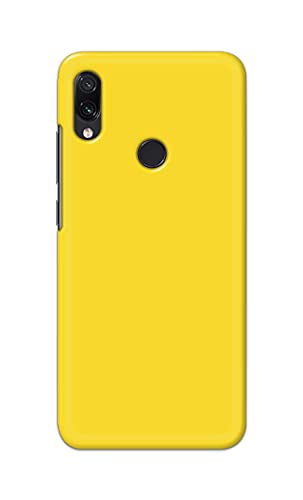 Image of Printed Hard Back Cover Case for Mi Redmi Note 7 | Mi Redmi Note 7 Pro | Mi Redmi Note 7S Back Cover (Plain Yellow) -1803