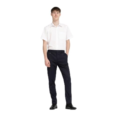 Pantalones escolares azul marino de niño con cintura elástica ajustados ZECO 3-17 años