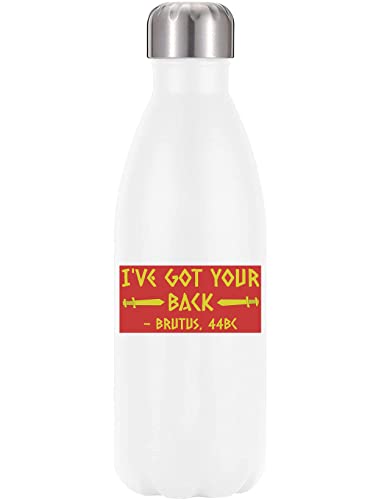 Botella de agua divertida Brutus 44BC termo blanco de acero inoxidable de 350 ml 2